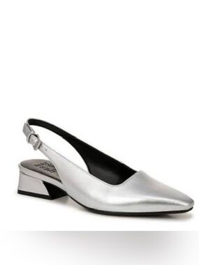 Naturalizer Ginger Slingback Pump Silver Leather Size 7
